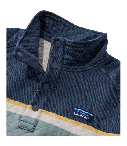 Men's Quilted Sweatshirt, Mockneck, Stripe / L.L.Bean