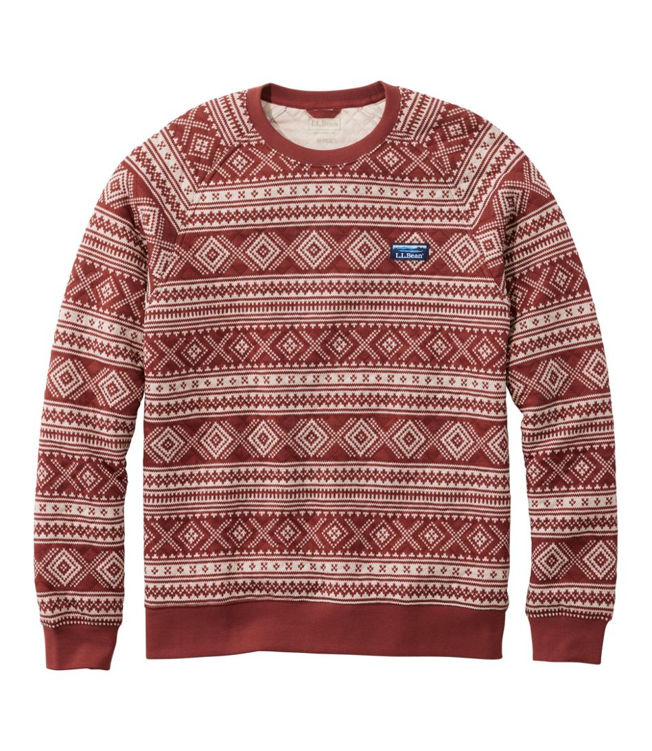 Men's Bean's Quilted Sweatshirt, Crewneck, Print / L.L.Bean