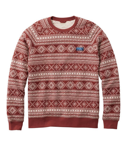 Men's Bean's Quilted Sweatshirt, Crewneck, Print / L.L.Bean
