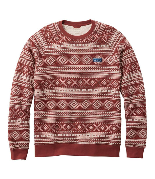 Men's Bean's Quilted Sweatshirt, Crewneck, Print / L.L.Bean