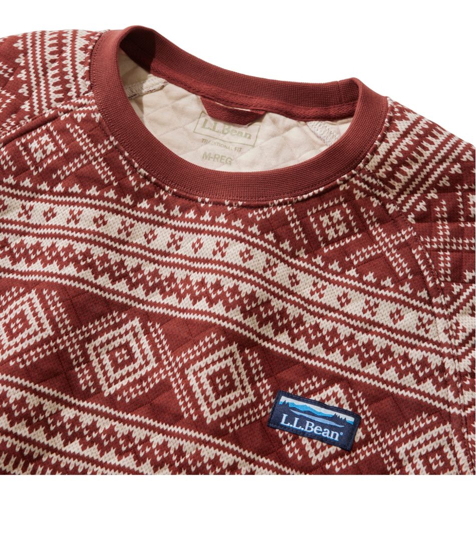 Men's Bean's Quilted Sweatshirt, Crewneck, Print / L.L.Bean