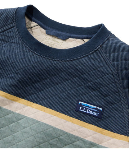 Men's Quilted Sweatshirt, Crewneck, Stripe / L.L.Bean