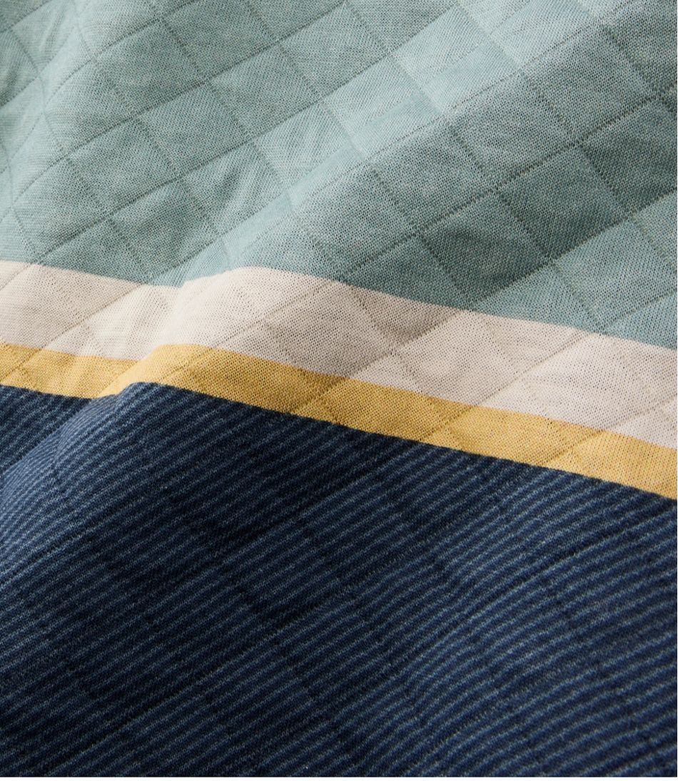Men's Quilted Sweatshirt, Crewneck, Stripe / L.L.Bean