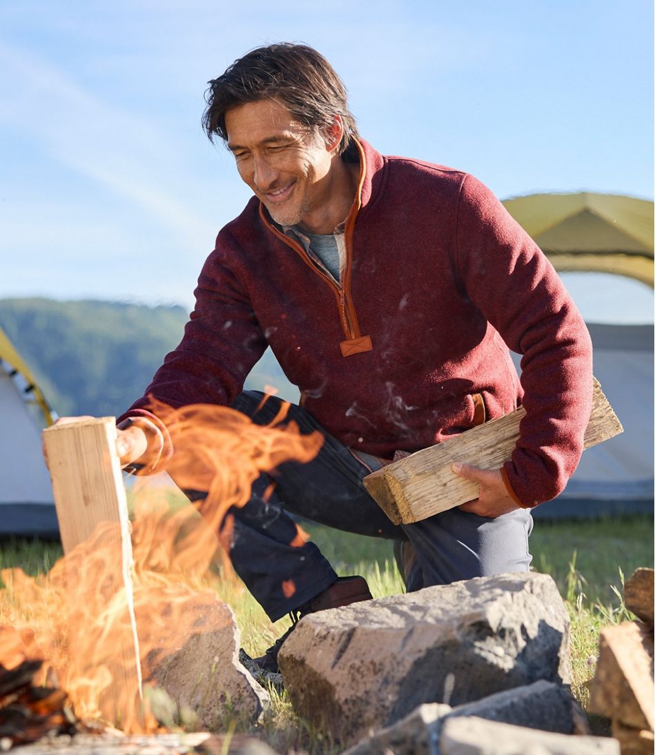 Men's Bean's Sweater Fleece Half-Zip Pullover / L.L.Bean
