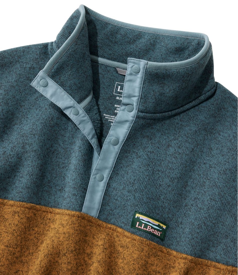 Men's Sweater Fleece Pullover, Colorblock / L.L.Bean