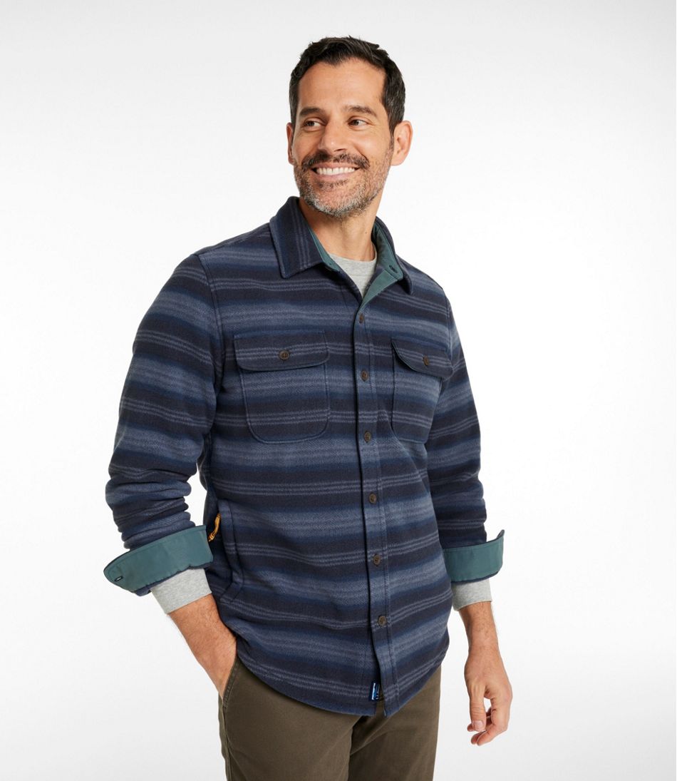 Men's Bean's Mariner Fleece Shirt, Print / L.L.Bean