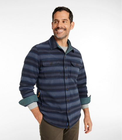 Men's Bean's Mariner Fleece Shirt, Print / L.L.Bean