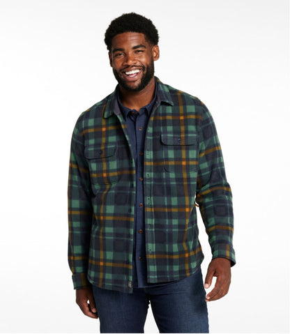 Men's Bean's Mariner Fleece Shirt, Print / L.L.Bean