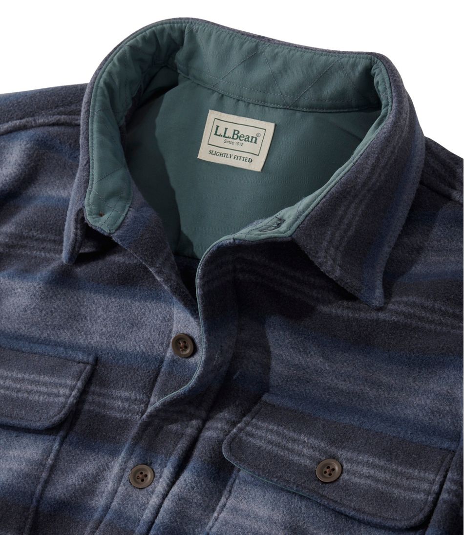 Men's Bean's Mariner Fleece Shirt, Print / L.L.Bean