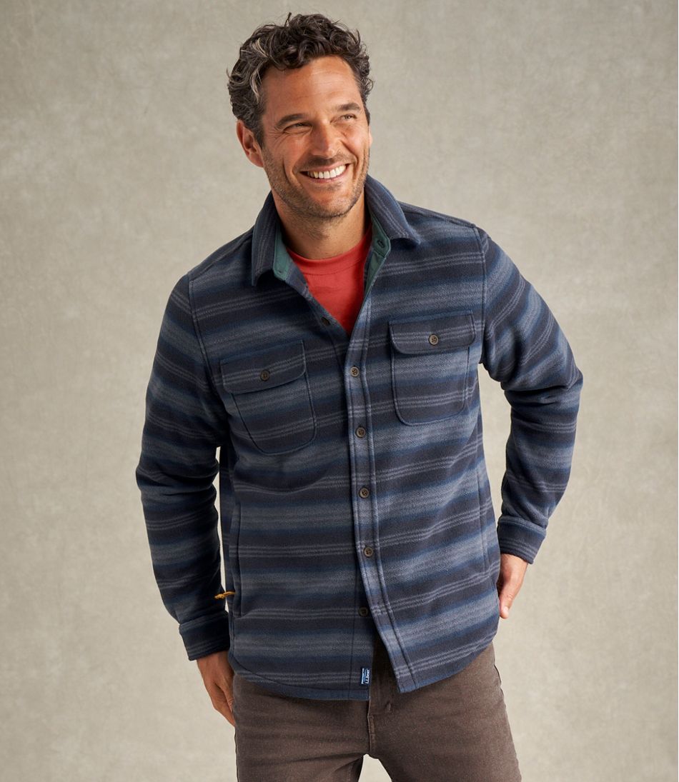 Men's Bean's Mariner Fleece Shirt, Print / L.L.Bean