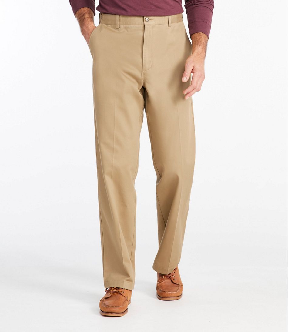 Men's Wrinkle-Free Double L® Chinos, Natural Fit, Hidden Comfort, Plain Front / L.L.Bean