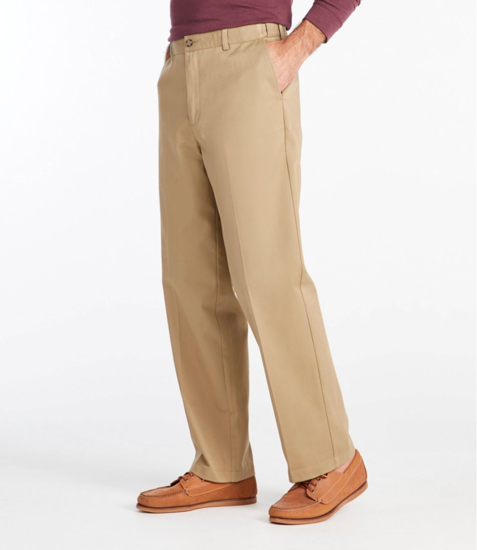 Men's Wrinkle-Free Double L® Chinos, Natural Fit, Hidden Comfort, Plain Front / L.L.Bean