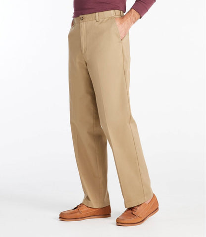 Men's Wrinkle-Free Double L® Chinos, Natural Fit, Hidden Comfort, Plain Front / L.L.Bean