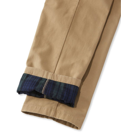 Men's Double L® Chinos, Natural Fit, Plain Front, Flannel-Lined / L.L.Bean