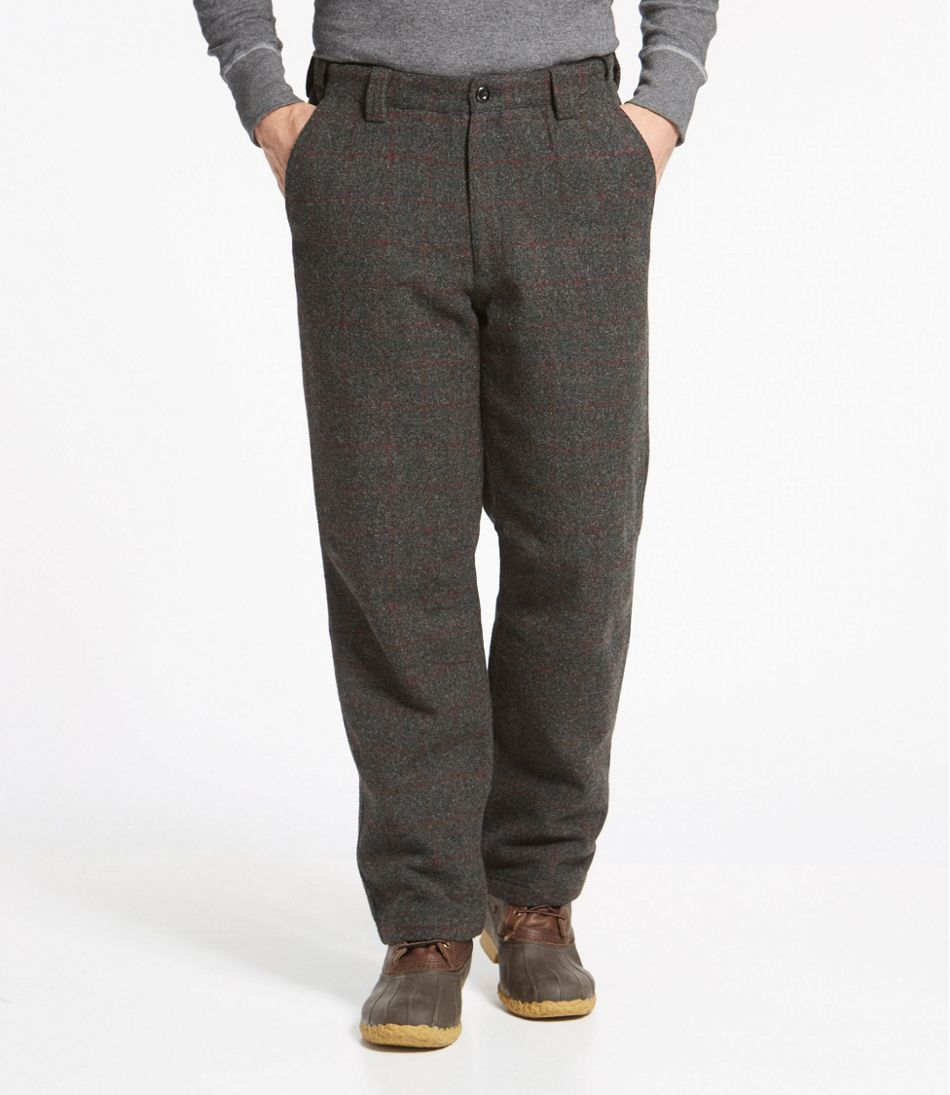 Men's Maine Guide Wool Pants with PrimaLoft, Plaid / L.L.Bean