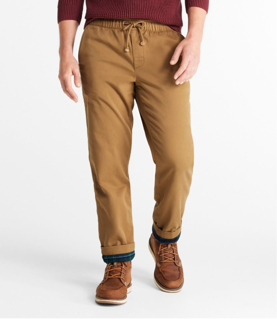 Men's Comfort Stretch Dock Pants, Standard Fit, Straight Leg, Flannel-Lined / L.L.Bean