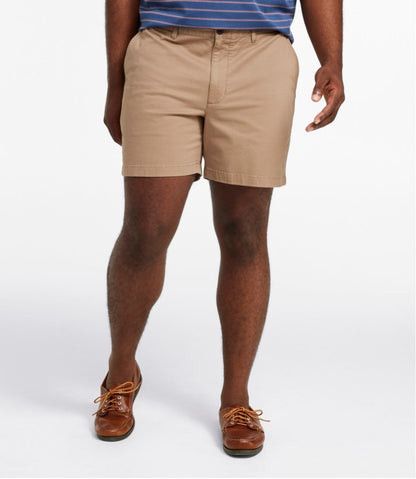 Men's Lakewashed® Stretch Khaki Shorts, 6" / L.L.Bean