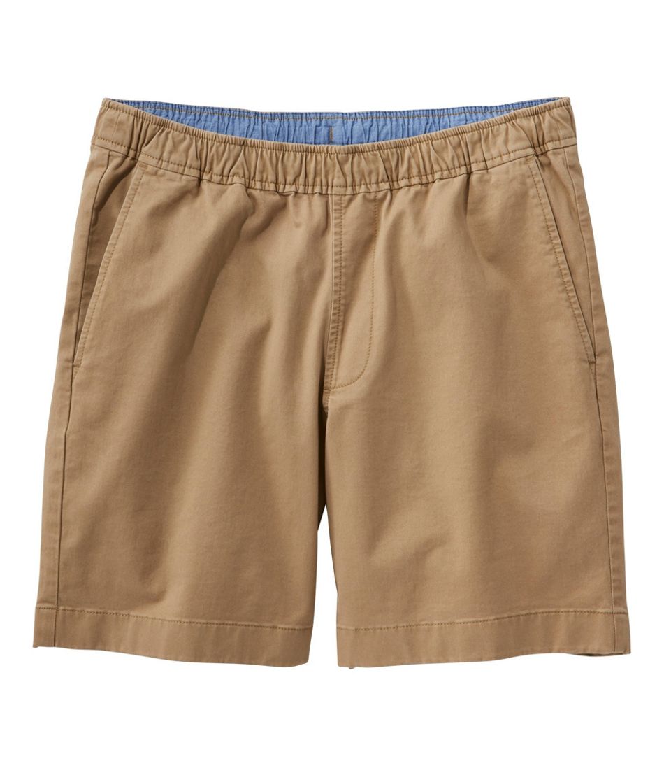 Men's Lakewashed Stretch Khaki Shorts, Pull-On, 8" / L.L.Bean
