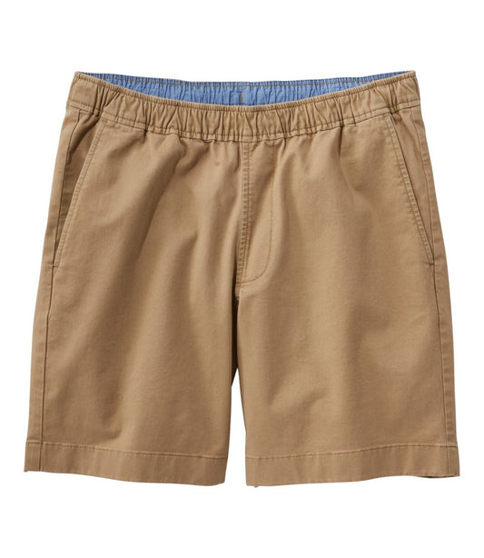 Men's Lakewashed Stretch Khaki Shorts, Pull-On, 8" / L.L.Bean