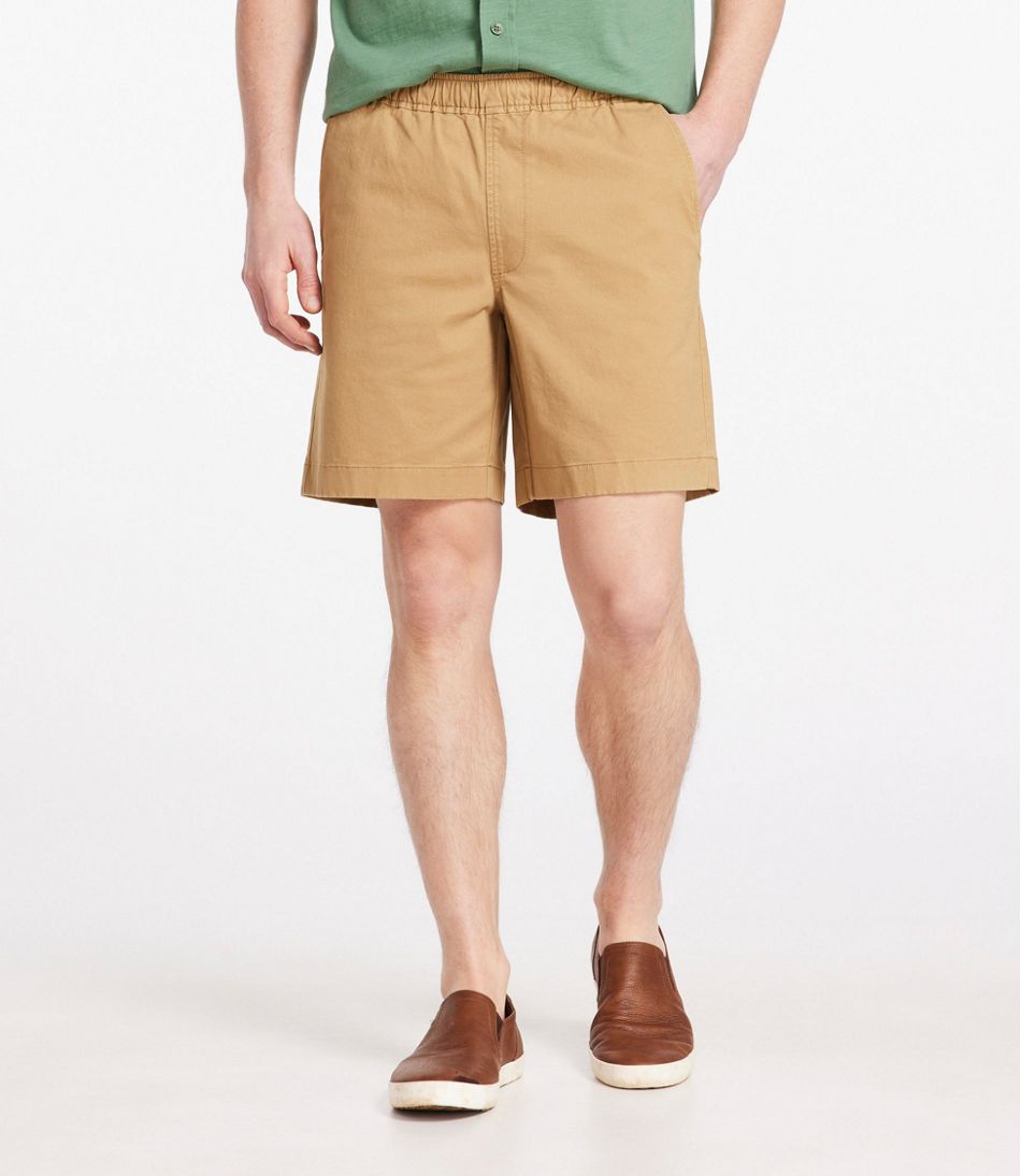 Men's Lakewashed Stretch Khaki Shorts, Pull-On, 8" / L.L.Bean