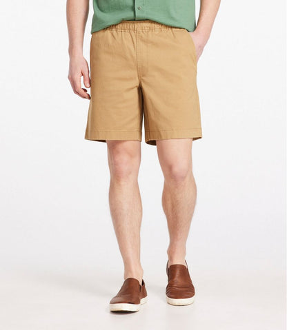 Men's Lakewashed Stretch Khaki Shorts, Pull-On, 8" / L.L.Bean