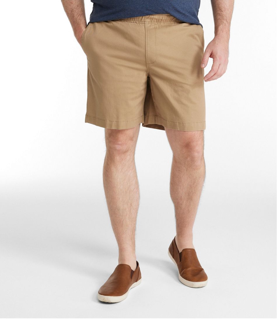 Men's Lakewashed Stretch Khaki Shorts, Pull-On, 8" / L.L.Bean