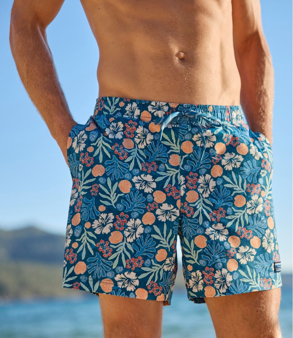 Men's Vacationland Stretch Swim Trunks, Print, 6" / L.L.Bean