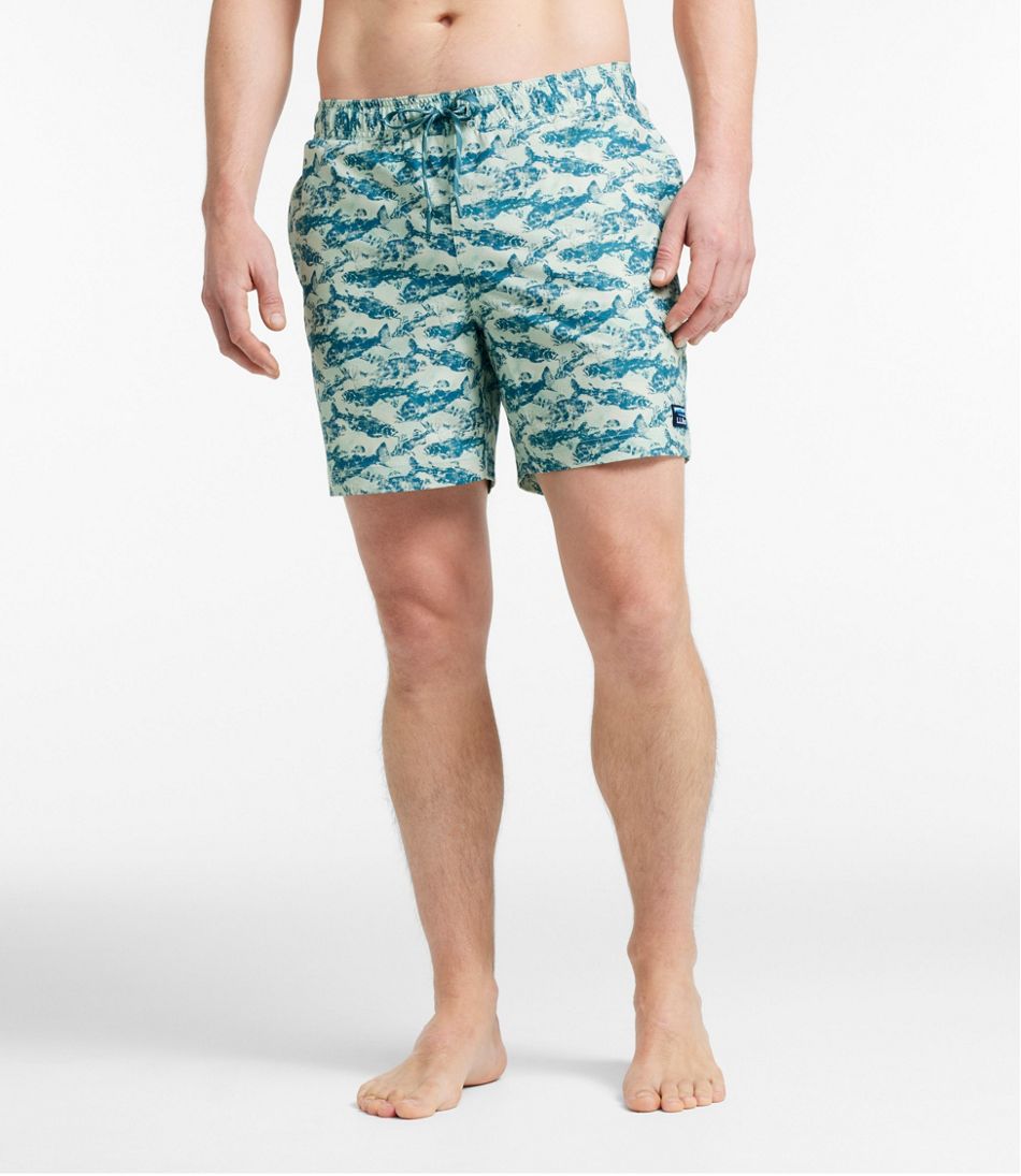 Men's Vacationland Stretch Swim Trunks, Print, 6" / L.L.Bean
