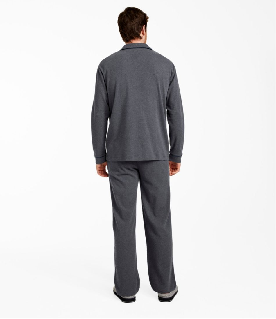 Men's Bean's Cotton Knit Pajamas, Button-Front PJ Set / L.L.Bean