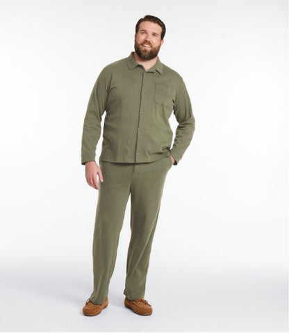 Men's Bean's Cotton Knit Pajamas, Button-Front PJ Set / L.L.Bean