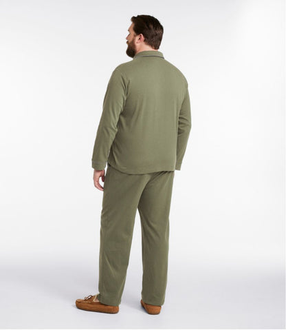 Men's Bean's Cotton Knit Pajamas, Button-Front PJ Set / L.L.Bean