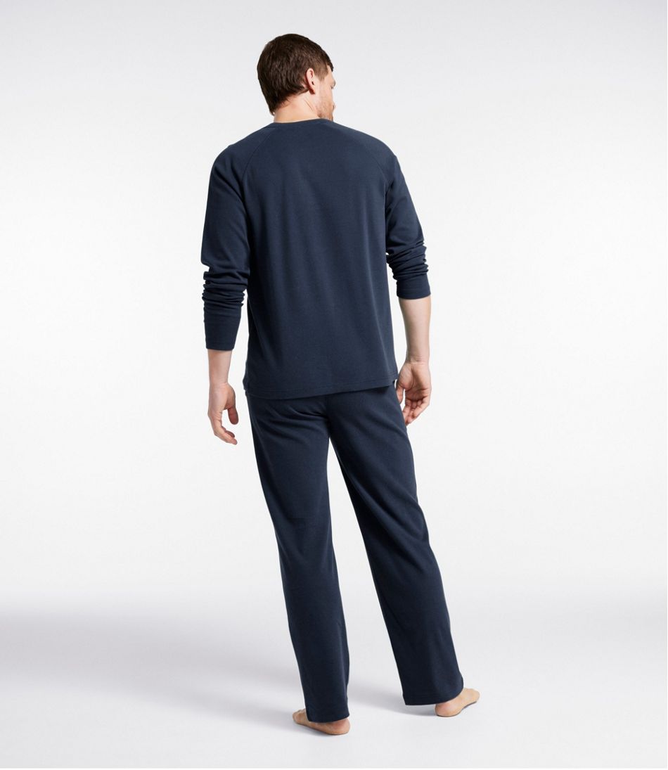 Men's Bean's Cotton Knit Pajamas, Henley PJ Set / L.L.Bean