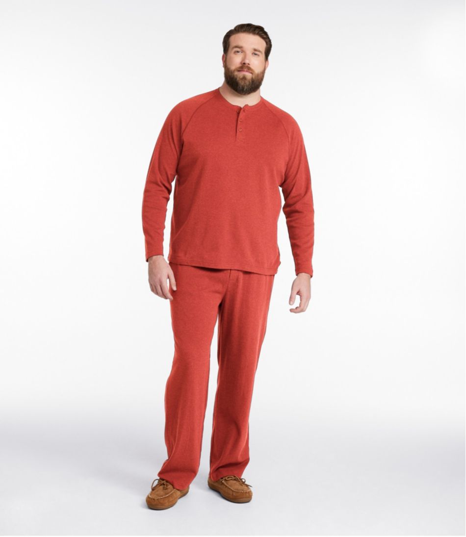 Men's Bean's Cotton Knit Pajamas, Henley PJ Set / L.L.Bean