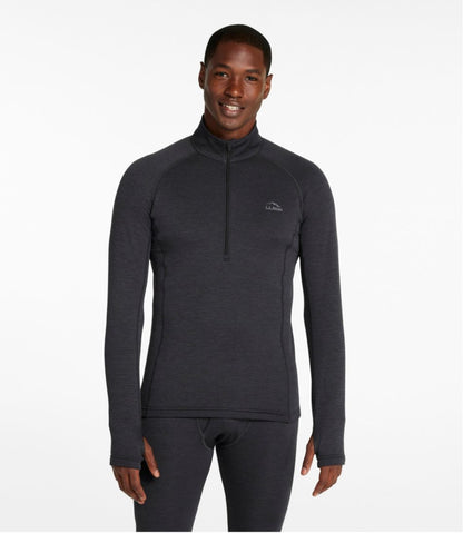 Men's Midweight Base Layer Crew Top, 1/4 Zip / L.L.Bean