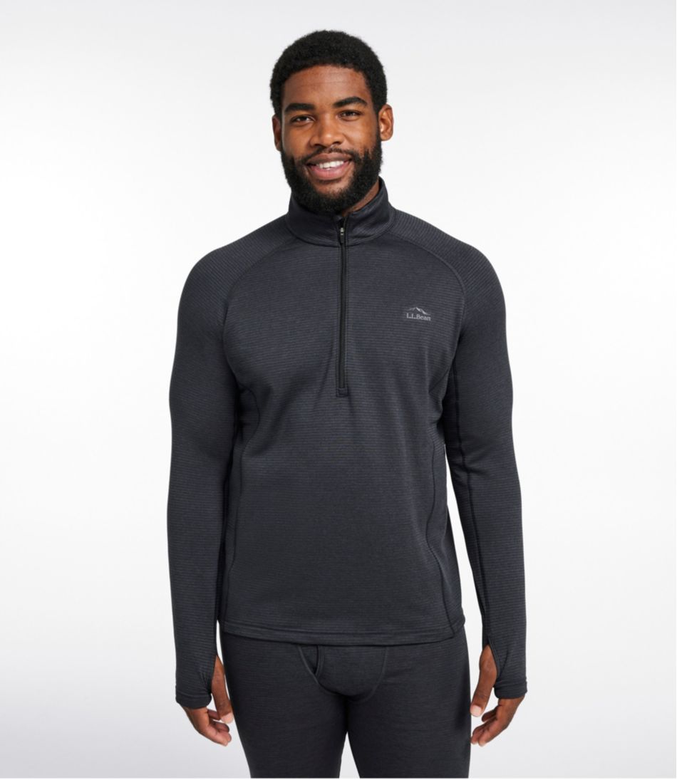 Men's Midweight Base Layer Crew Top, 1/4 Zip / L.L.Bean