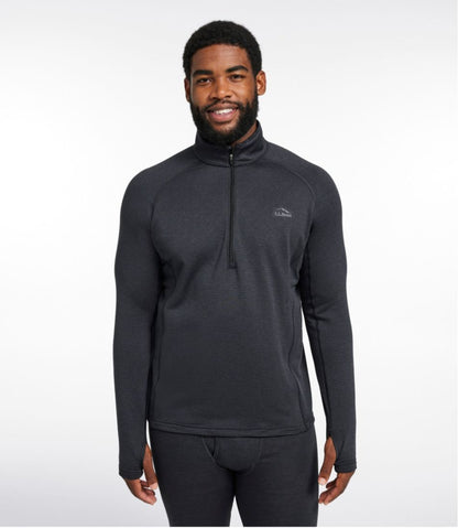 Men's Midweight Base Layer Crew Top, 1/4 Zip / L.L.Bean