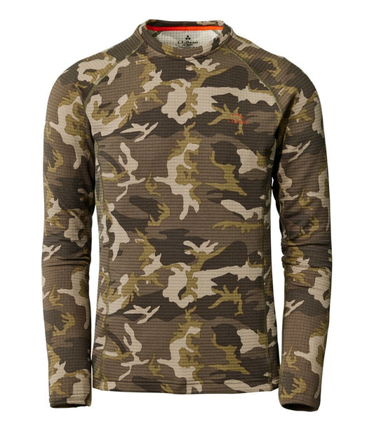 Men's Heavyweight Base Layer Crew Top, Print / L.L.Bean