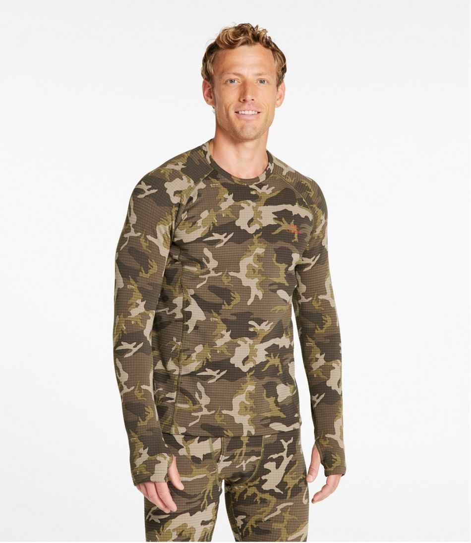 Men's Heavyweight Base Layer Crew Top, Print / L.L.Bean