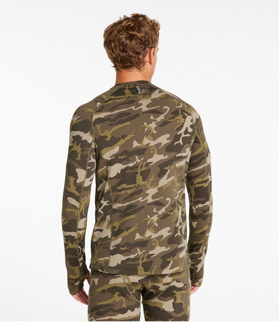 Men's Heavyweight Base Layer Crew Top, Print / L.L.Bean