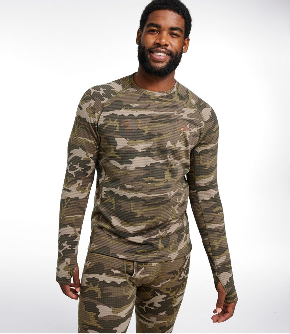 Men's Heavyweight Base Layer Crew Top, Print / L.L.Bean
