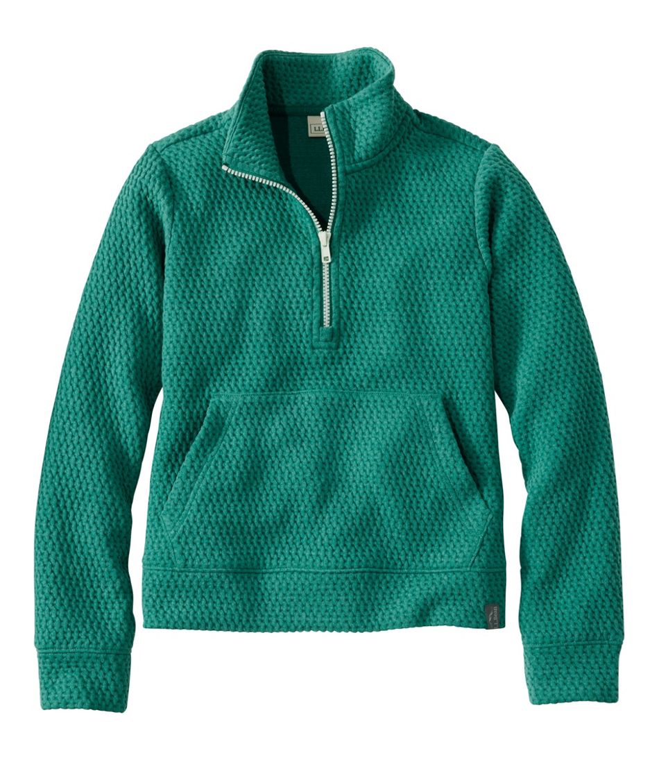 Kids' Ridgeknit Pullover, Glow-in-the-Dark Quarter-Zip / L.L.Bean