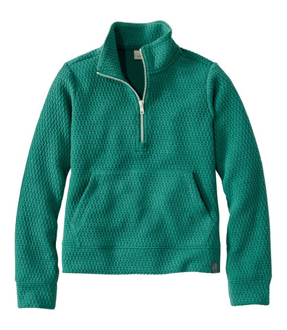 Kids' Ridgeknit Pullover, Glow-in-the-Dark Quarter-Zip / L.L.Bean