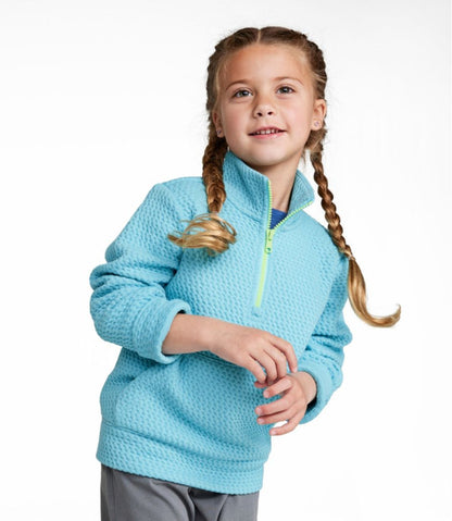 Kids' Ridgeknit Pullover, Glow-in-the-Dark Quarter-Zip / L.L.Bean