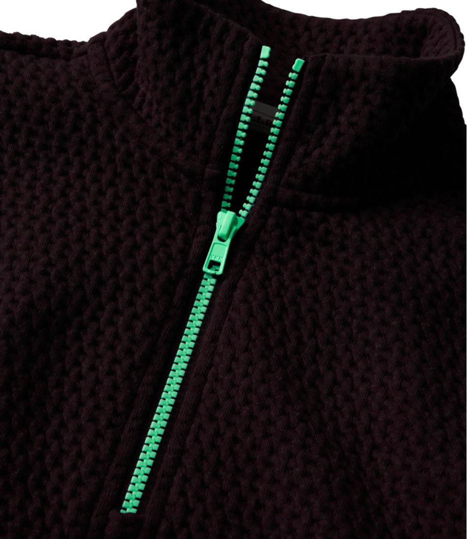 Kids' Ridgeknit Pullover, Glow-in-the-Dark Quarter-Zip / L.L.Bean