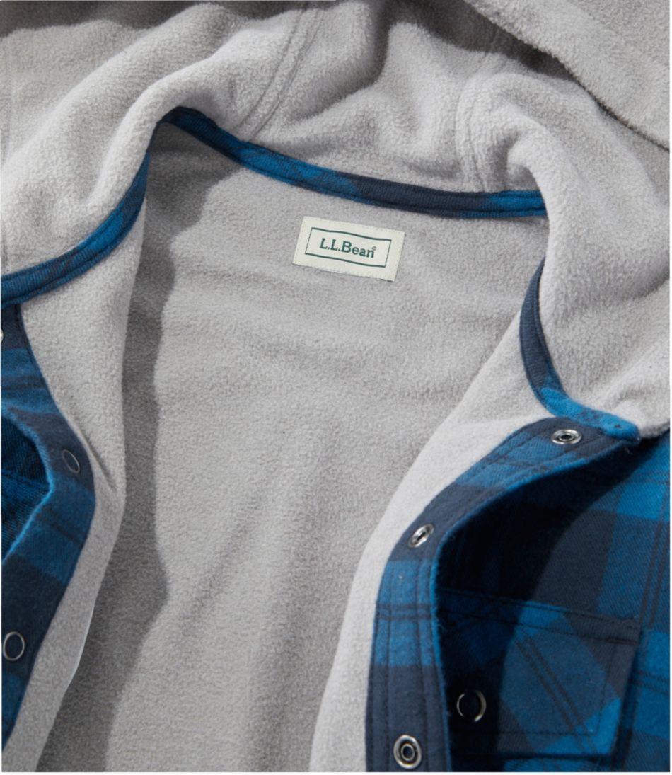 Kids' Fleece-Lined Flannel Shirt, Hooded Plaid / L.L.Bean