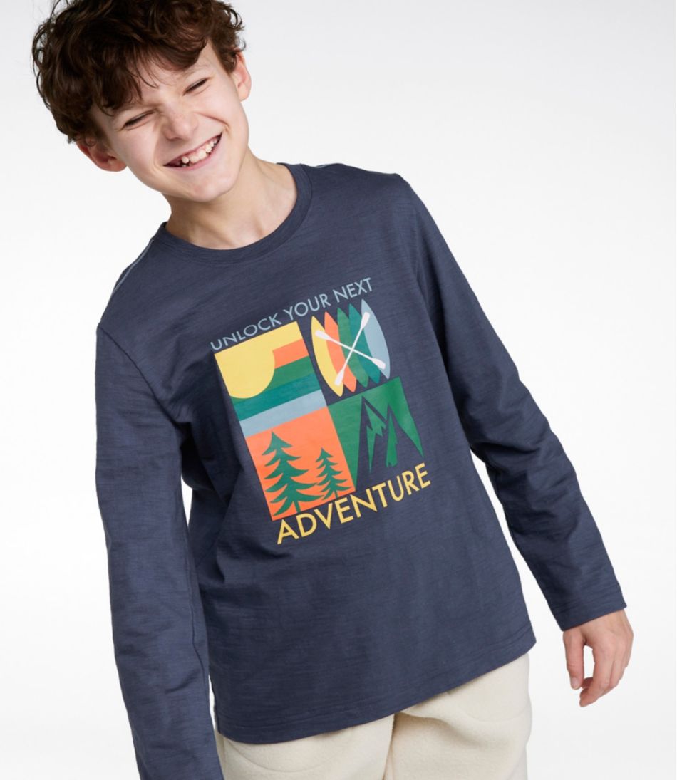 Kids' Graphic Tee, Long-Sleeve Glow-in-the-Dark / L.L.Bean