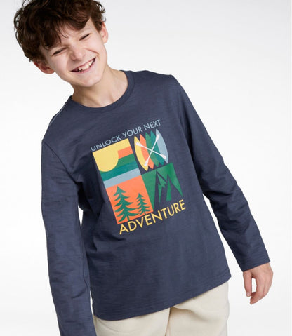 Kids' Graphic Tee, Long-Sleeve Glow-in-the-Dark / L.L.Bean