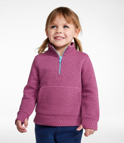 Toddlers' Ridgeknit Pullover, Glow-in-the-Dark Quarter-Zip / L.L.Bean