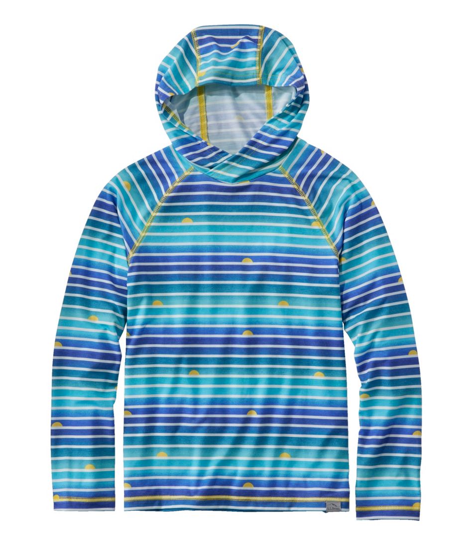 Kids' Everyday SunSmart® Hooded Tee, Long-Sleeve Stripe / L.L.Bean