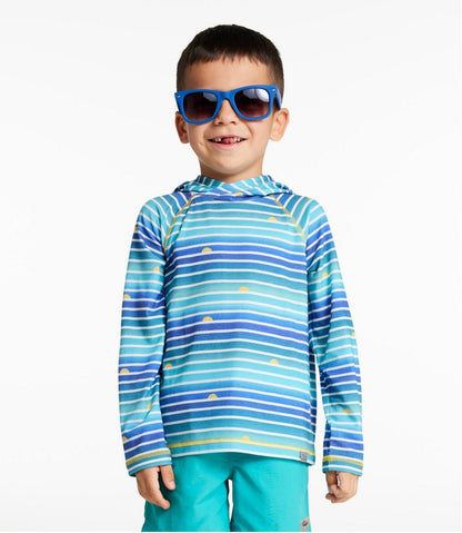 Kids' Everyday SunSmart® Hooded Tee, Long-Sleeve Stripe / L.L.Bean